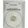 Image 1 : 1851 3CS MS65 PCGS. Pastel blues and golds grace each
