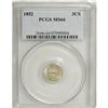 Image 1 : 1852 3CS MS66 PCGS. The frosty silver-gray surfaces sh