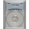 Image 1 : 1861 3CS MS66 PCGS. Brilliant and heavily frosted. The