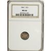 Image 1 : 1862 3CS MS66 NGC. The reverse is largely untoned, but