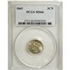 Image 1 : 1865 3CN MS66 PCGS. Sharply struck and lustrous, with