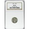 Image 1 : 1871 3CN MS66 NGC. An instantly appealing light silver