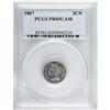 Image 1 : 1867 3CN PR65 Cameo PCGS. Light tinges of gold, ice-bl