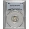 Image 1 : 1874 3CN PR65 Cameo PCGS. A brilliant proof striking,