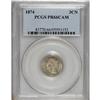 Image 1 : 1874 3CN PR66 Cameo PCGS. Prominent horizontal raised