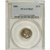 1881 3CN PR65 PCGS. This mostly brilliant Gem shows li