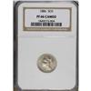 Image 1 : 1886 3CN PR66 Cameo NGC. The untoned, light silver-gra