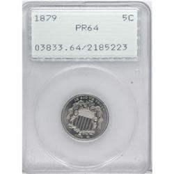 1879 5C PR64 PCGS. Crisply struck with square rims and