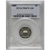 Image 3 : 1880 5C PR67 Cameo PCGS. The steel-gray surfaces displ