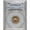 Image 1 : 1881 5C PR66 Cameo PCGS. Sharply struck with a layer a