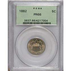 1882 5C PR66 PCGS. This piece is lightly toned and wel