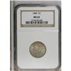 Image 1 : 1884 5C MS65 NGC. Light silver-gray patina graces each