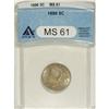 Image 1 : 1886 5C MS61 ANACS. Lustrous and satiny with a pleasin
