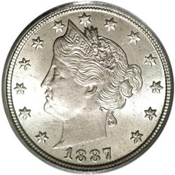 1887 5C MS66 PCGS. Ex: Baxi. This example has fully br