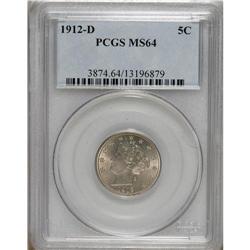 1912-D 5C MS64 PCGS. This lustrous better date nickel