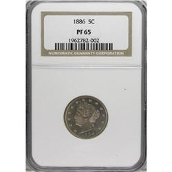 1886 5C PR65 NGC. Many collectors turn to the proof is