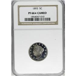 1893 5C PR66 S Cameo NGC. Icy devices rise above the