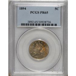 1894 5C PR65 PCGS. Breen-2556. The 4 in the date is cl
