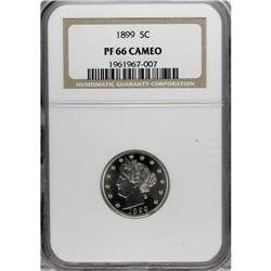 1899 5C PR66 Cameo NGC. Flashy and untoned with pleasi