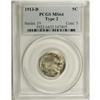 Image 1 : 1913-D 5C Type Two MS64 PCGS. Slightly weak in the cen