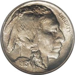 1913-D 5C Type Two MS67 NGC. Elegant golden patina gra