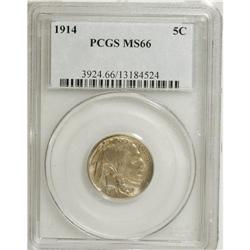 1914 5C MS66 PCGS. A shining and sharply struck Premiu
