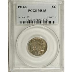 1914-S 5C MS65 PCGS. Well struck on almost every desig
