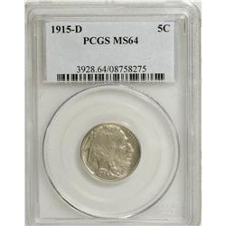 1915-D 5C MS64 PCGS. The first mintmarked date in the