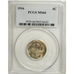 1916 5C MS66 PCGS. Both sides of this splendid piece h