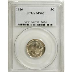 1916 5C MS66 PCGS. This shimmering Premium Gem feature