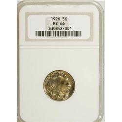 1926 5C MS66 NGC. Lilac and ice-blue highly lustrous s