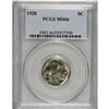 Image 1 : 1928 5C MS66 PCGS. The untoned silver-white obverse ce
