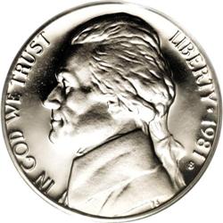 1981-S 5C Type One PR70 Deep Cameo PCGS. A technically