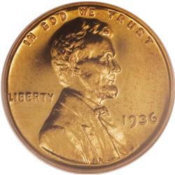 1936 1C Type Two Cent--Brilliant Finish PR66 Red PCGS.