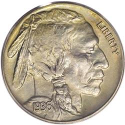 1936 5C Type One Nickel--Satin Finish PR68 PCGS. An es