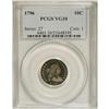 Image 3 : 1796 10C VG10 PCGS. JR-4, R.4. The TY in LIBERTY touch