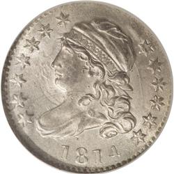 1814 10C Large Date MS65 NGC. JR-3, R.2. The curl exte