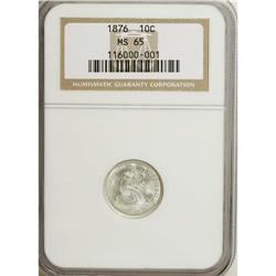 1876 10C MS65 NGC. Type One Reverse. The E in ONE is c