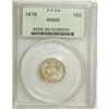 1878 10C MS65 PCGS. A satiny-frosty Gem that exhibits