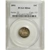 Image 1 : 1891 10C MS66 PCGS. Solidly struck with gorgeous blue-