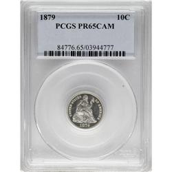 1879 10C PR65 Cameo PCGS.From The Utah Collection.