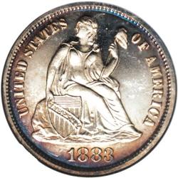 1883 10C PR67 Cameo NGC. The obverse of this Superb pr