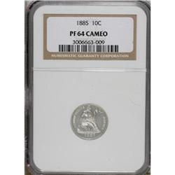 1885 10C PR64 Cameo NGC. Though the 930 specimens stru