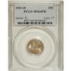 Image 3 : 1921-D 10C MS64 Full Bands PCGS. Pastel plum, powder-b