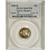 Image 3 : 1929-D 10C MS67 Full Bands PCGS. Iridescent toning on