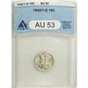 Image 1 : 1942/1-D 10C AU53 ANACS. While the D-mint overdate is