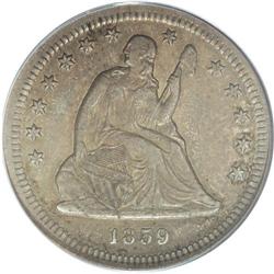 1859-S 25C XF45 PCGS. A splendid example of this scarc
