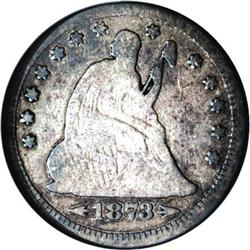 1873-CC 25C Arrows--Damaged--ANACS. Fine 12 Details. A