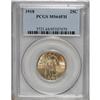 1918 25C MS64 Full Head PCGS. Autumn-gold and gunmetal