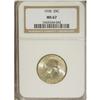 Image 1 : 1936 25C MS67 NGC. A hint of hazy smoke-gold patina gr